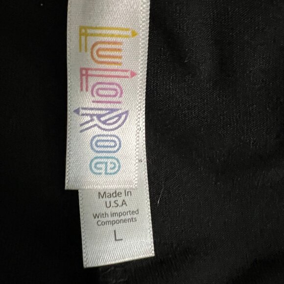 LuLaRoe Black Tunic Tee – Size L - Picture 4 of 5